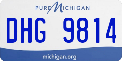 MI license plate DHG9814