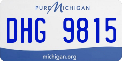 MI license plate DHG9815