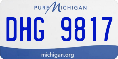 MI license plate DHG9817
