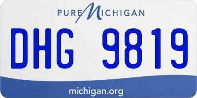 MI license plate DHG9819