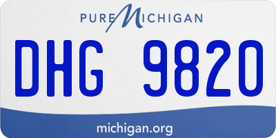 MI license plate DHG9820