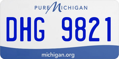 MI license plate DHG9821