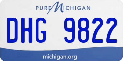 MI license plate DHG9822
