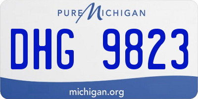 MI license plate DHG9823