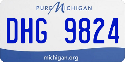 MI license plate DHG9824