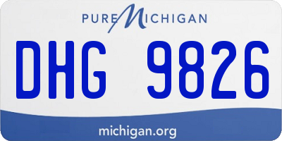MI license plate DHG9826