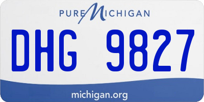 MI license plate DHG9827