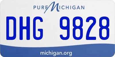 MI license plate DHG9828