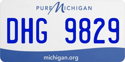 MI license plate DHG9829