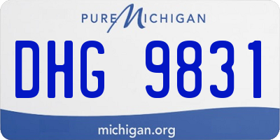 MI license plate DHG9831