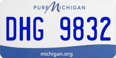 MI license plate DHG9832