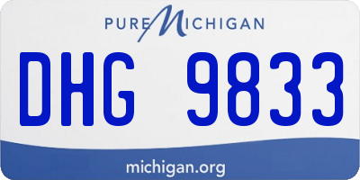 MI license plate DHG9833