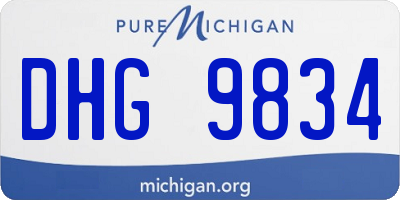 MI license plate DHG9834