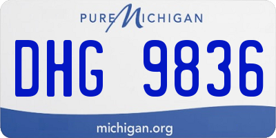 MI license plate DHG9836