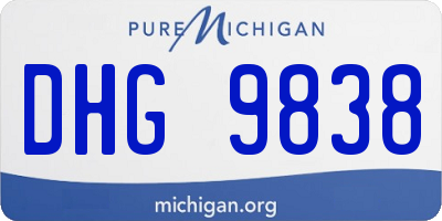 MI license plate DHG9838