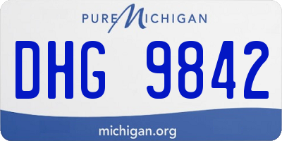 MI license plate DHG9842