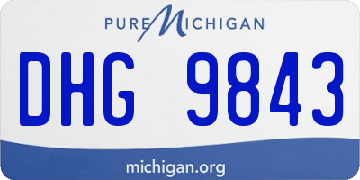 MI license plate DHG9843