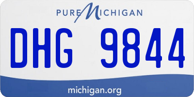MI license plate DHG9844