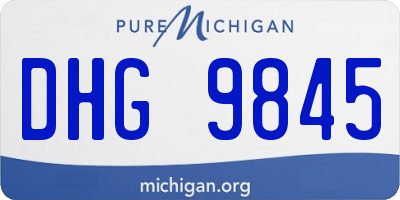 MI license plate DHG9845