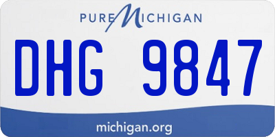 MI license plate DHG9847
