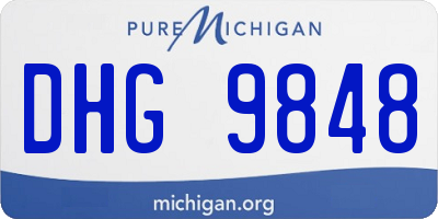 MI license plate DHG9848