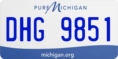 MI license plate DHG9851