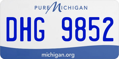 MI license plate DHG9852