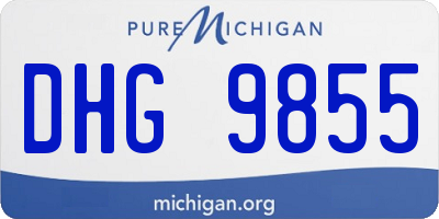 MI license plate DHG9855