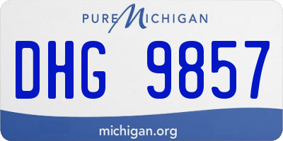 MI license plate DHG9857