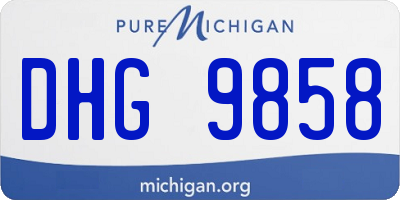 MI license plate DHG9858