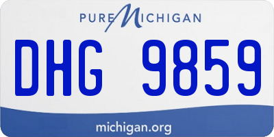 MI license plate DHG9859