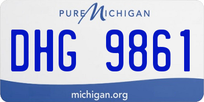 MI license plate DHG9861