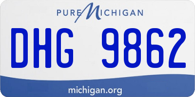 MI license plate DHG9862