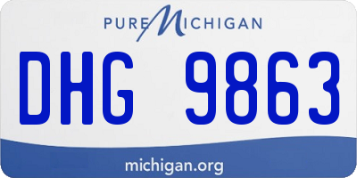 MI license plate DHG9863