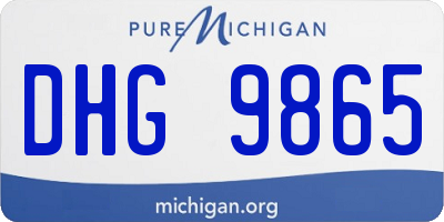 MI license plate DHG9865