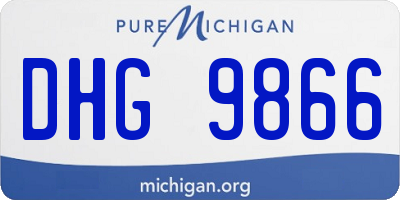 MI license plate DHG9866