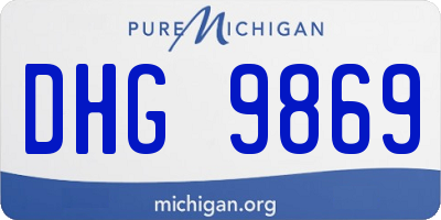 MI license plate DHG9869