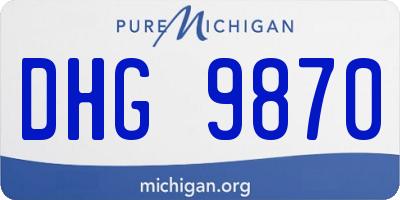 MI license plate DHG9870