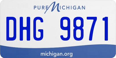 MI license plate DHG9871