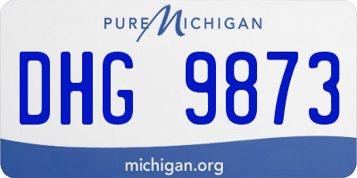MI license plate DHG9873
