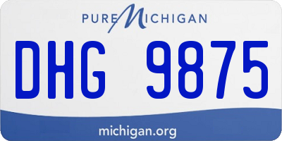 MI license plate DHG9875