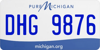 MI license plate DHG9876