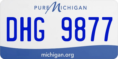 MI license plate DHG9877