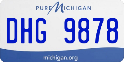 MI license plate DHG9878