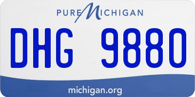 MI license plate DHG9880