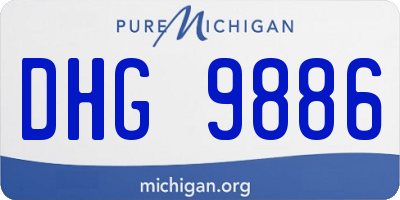 MI license plate DHG9886