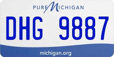 MI license plate DHG9887