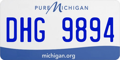 MI license plate DHG9894