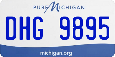 MI license plate DHG9895