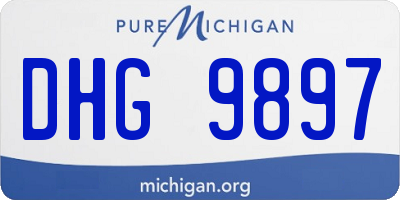 MI license plate DHG9897